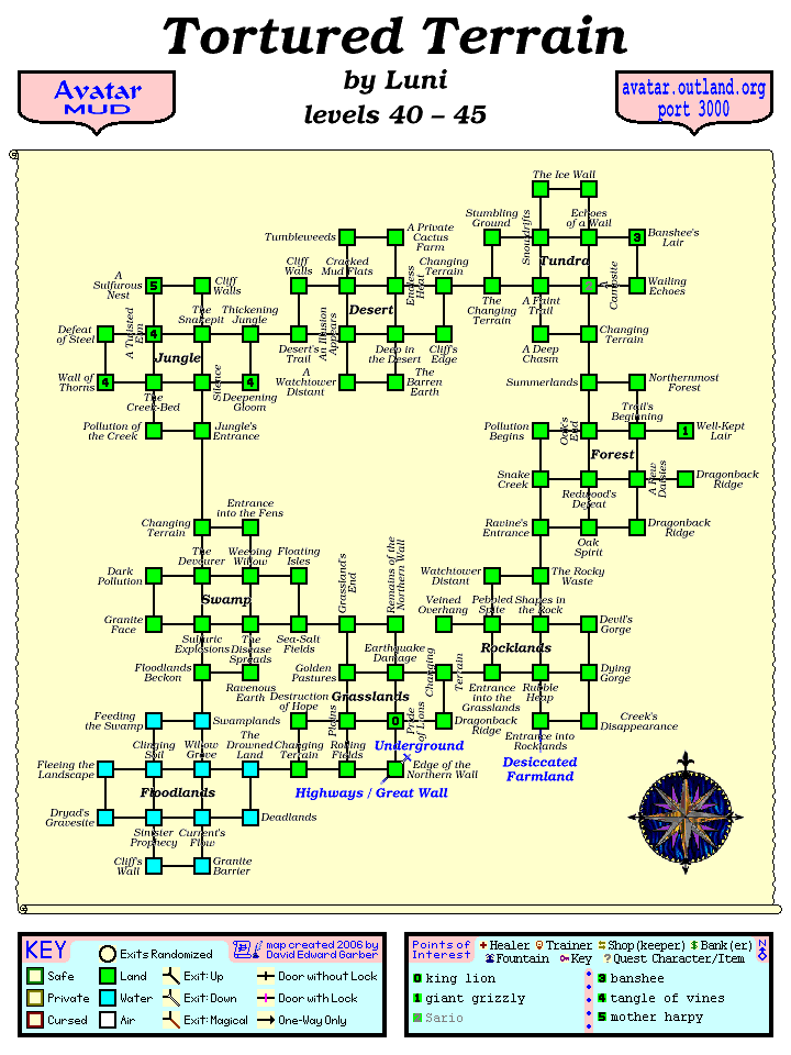 Avatar MUD Area Map - Tortured Terrain.GIF