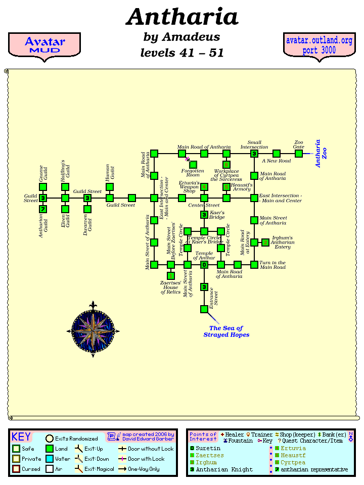 Avatar MUD Area Map - Antharia.GIF